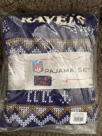 Baltimore Ravens Christmas Sweater pajamas Men’s 2XL Foco Cover