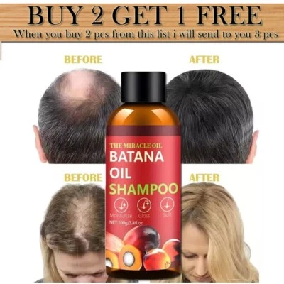 BUY 2 GET 1 FREE batana oil Shampoo organic for healthy hair Natural Growth - Image 1 of 4