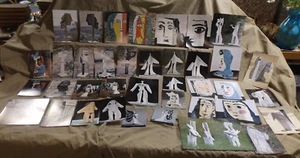 38 Assorted Miniature Gloss Paper 1960s Book Plate Color Prints Picasso Statues - Picture 1 of 8