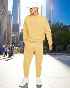Nike Sportswear Club Fleece Joggers Saturn Gold Size XL - Picture 1 of 6