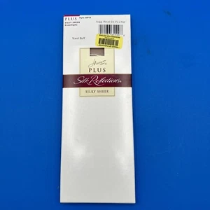 Hanes Silk Reflections Plus Knee Highs Tights Enhanced Toe 2-Pack New - Picture 1 of 4