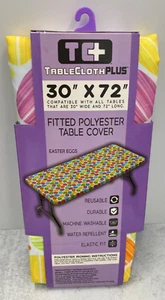 Easter Fitted Polyester Table cover Easter egg pattern 30" x 72" tablecloth - Picture 1 of 1