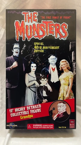 New In Box 12" Majestic Studios Grandpa Munster 40th Anniversary Edition Figure Cover