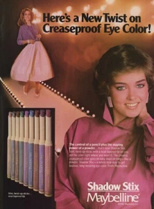 Maybelline 1982 sombra de ojos maquillaje vintage 1 página revista anuncio - Imagen 1 de 1