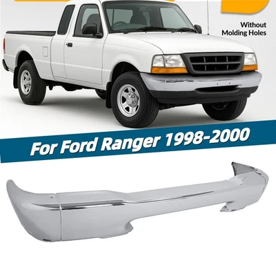 Bumper Face Bar Front For Ford Ranger 1998-2000 Chrome Steel XL5Z17757BA Foto 1 de 4