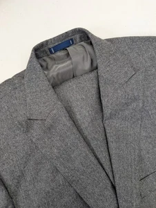 Paul Fredrick 2 Piece Suit 44R 100% Wool REDA Fabric Pleated Pants 38x30 - Picture 1 of 12
