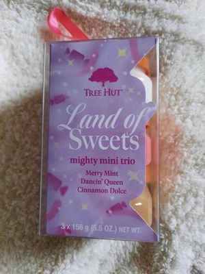 Tree Hut Body Scrub Gift Set Land Of Sweets 3-piece Set NEW - Image 1 of 4