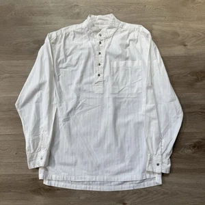 Scully Western Shirt Mens M Striped 3/4 Henley Frontier Popover Cowboy Rodeo - Picture 1 of 8
