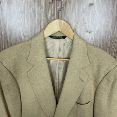 Chaqueta Blazer Strathmore Para Hombre 42R Tostada Sólida 100% Cabello Camel Dos Botones Hecha en EE. UU. Foto 1 de 4