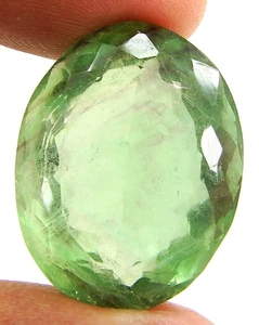 59.95 Ct Natural Green Fluorite Loose Gemstone Oval Cut Wire Wrap Stone - 28267 - Picture 1 of 2