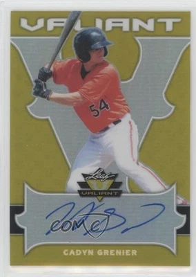 2018 Leaf Valiant Yellow /10 Cadyn Grenier #BA-CG1 Auto - Image 1 of 2