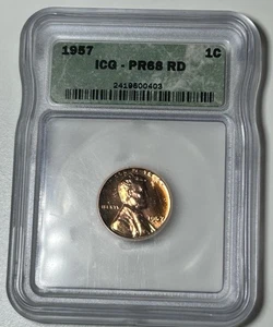 1957 ICG PR68 RD Rare Proof Coin - Picture 1 of 5