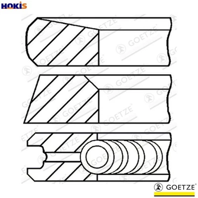 4x PISTON RING KIT 08-113500-00 STD FOR F4FA/D2FA/D4FA/D2FE/FXFA/D2FB 2.4L 4cyl - Image 1 of 4