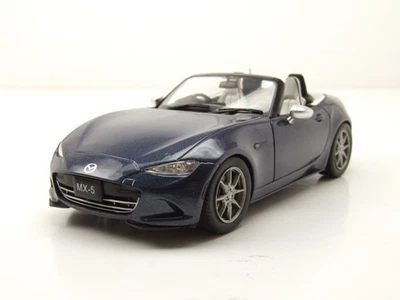 Mazda MX-5 2019 Blu Scuro Metallizzato Modellino 1:24 Whitebox - Immagine 1 di 4