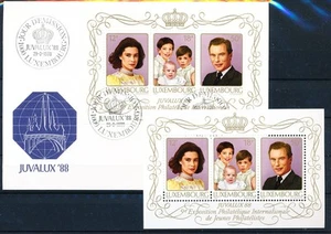 LS33632 Luxembourg 1988 royalty philatelic exhibition FDC MNH - Picture 1 of 1