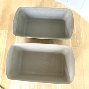 Pampered Chef SET Of 2 Stoneware Bread Loaf Pans 10½" x 6" Family Heritage - Picture 1 of 8