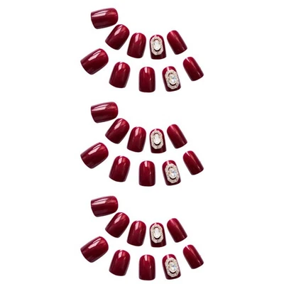  3 Pack Fake Nägel Kurz Falsche Nailart-Zubehör Gefälschter Nagel - Bild 1 von 4