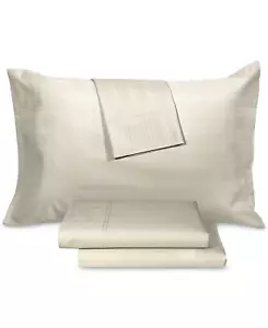 Aq Textiles TAN Ultra Lux Thin Stripe 1000 Thread Count Sheet Set, US Queen - Picture 1 of 1