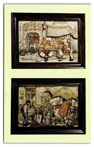 Alte Welt Illusionen Schatten-Kunst Eindruck Alte Welt Obstmarkt Postkarte - Bild 1 von 2