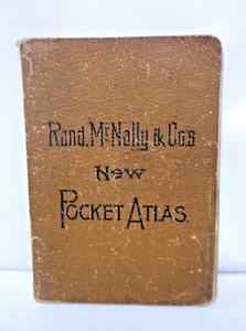 Nuevo libro de Rand McNally & Co. Pocket Atlas con derechos de autor 1898 - Imagen 1 de 13