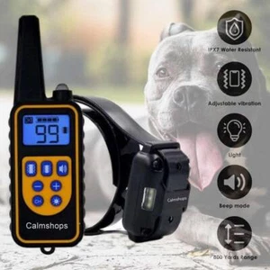 Cuello de perro vibratorio para entrenamiento de perros control remoto recargable Reino Unido - Imagen 1 de 12