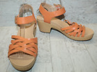 Dr. Scholl's Women's Size 9M First Of All Heeled Sandals Coral Peach Ankle Strap
