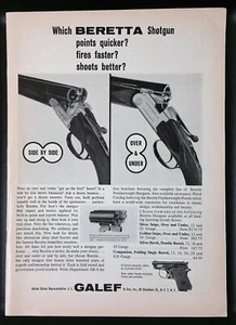 Escopeta vintage Galef & Sons Beretta 1963 anuncio de página completa - Imagen 1 de 1