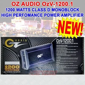 AMPLIFICADOR DE POTENCIA MONOBLOQUE CLASE D OZV-1200.1 1200 VATIOS OZ AUDIO - Imagen 1 de 2