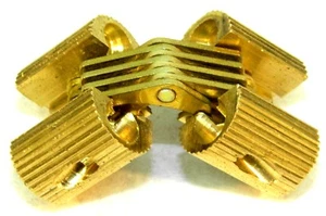 2 or 4 LG. SOLID BRASS INVISIBLE CONCEALED HIDDEN BARREL FINGER CABINET HINGE HF - Picture 1 of 8