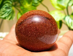 2" Orange Sandstone Crystal Ball Sphere - Picture 1 of 9