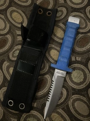 Cuchillo de buceo de supervivencia de hoja fija Explorer Japón 25-270 RARO de colección Foto 1 de 4