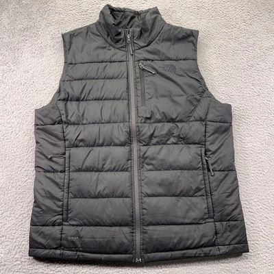 Chaleco acolchado North Face para hombre grande negro 550 relleno plumón de ganso ligero al aire libre Foto 1 de 4