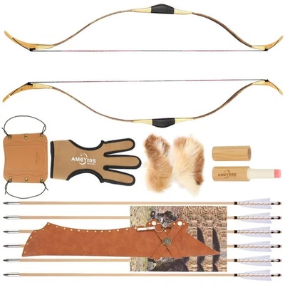 Archery Turkish Recurve Bow Arrow 20-40lbs Handmade Traditional Horsebow Hunting - Image 1 of 4