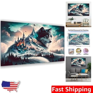 5D Extra Large Diamond Art Kits for Adults - Wolf Diamond Painting Kits for A... - Picture 1 of 9