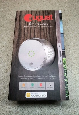 August Smart Lock - Plateado - AUG-SL02-M02-S02, cerrojo de desbloqueo con teléfono inteligente  Foto 1 de 4