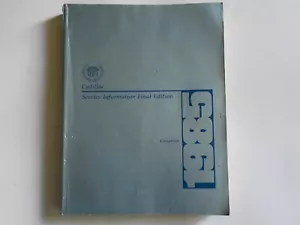 CADILLAC 1985 CIMARRON Factory SERVICE INFORMATION MANUAL No H-2110 - Imagen 1 de 12