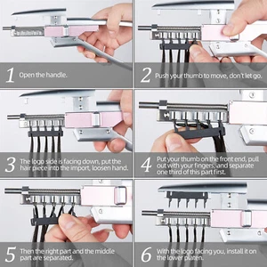 6D Hair Extensions Machine Kit 2nd Generation Traceless Hair Extensions Tool - Imagen 1 de 14
