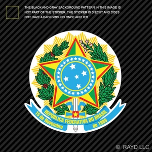 Brazilian Coat of Arms Sticker Decal Self Adhesive Vinyl Brazil flag BRA BR - Bild 1 von 1