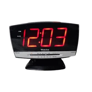 Westclox Large 1.4” Red LED Digital FM Clock Radio Model 80187 Tested Working - Picture 1 of 5