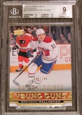 2013-14 UPPER DECK BRENDAN GALLAGHER RC YG YOUNG GUNS EXCLUSIVES #070/100 BGS 9