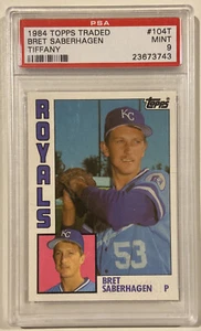 1984 Topps Traded Tiffany Bret Saberhagen Royals Rookie Card 106 PSA 9 Certified - Picture 1 of 4