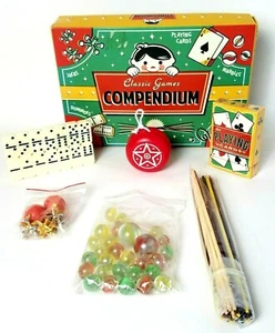 2013 Classic Games Compendium Jacks Dominoes Marbles Playing Cards Yo-Yo New - Picture 1 of 3