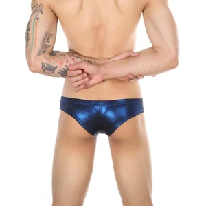Calzoncillos de aspecto húmedo Ropa interior sexy Natación Bikini Pantalones cortos Calzoncillos Cuero sintético Hombres - Imagen 1 de 15