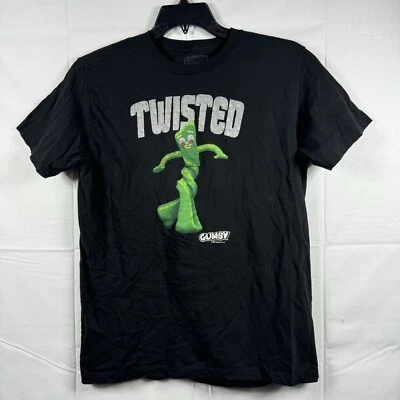 Gumby Twisted Adulto Hombre Logo Gráfico Camiseta Talla L Negra Hecha en USA Y2K Foto 1 de 4