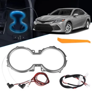 Cup Holder Ice Blue LED Ambient Light Car Accessories For Toyota Camry 2018-2023 - Picture 1 of 11