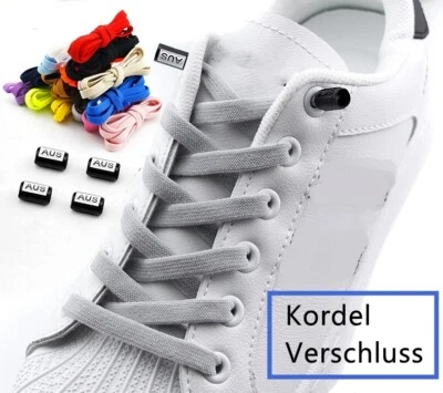 1 Paio Lacci Elastici per Scarpe Cordoncino in Metallo Chiusura Rapida Senza Legatura - Immagine 1 di 3