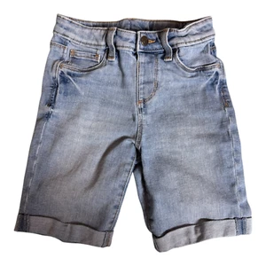 Jumping Beans Denim Bermuda Shorts Jean Distressed Adjustable Waist Youth Girls - Picture 1 of 3