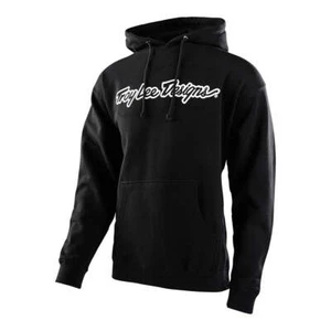 Troy Lee Designs Pullover Hoodie Signature Black - Picture 1 of 2