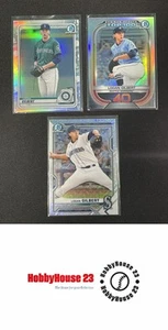 2020 Bowman Draft Chrome Refractor +Extras #BD-37 Logan Gilbert Mariners RC - Picture 1 of 1