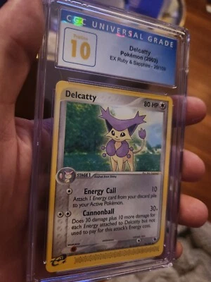 (POP 1) CGC 10 PRISTINE Pokemon Delcatty Ex Ruby & Sapphire 29/109 Card 2003 - Image 1 of 4